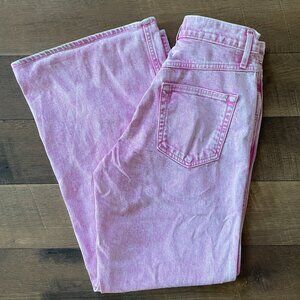 Amo Jeans Frida Wide Leg High Waisted Peony Pink Jeans 26